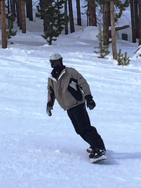 Chris Snowboarding in Breckenridge Colorodo